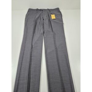 Galante Dress Pants Mens 44x36 Gray Super 150s Wool Flat Front Lined Italy NWT